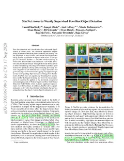 StarNet: towards Weakly Supervised Few-Shot Object Detection