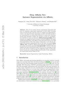 Deep Affinity Net: Instance Segmentation via Affinity