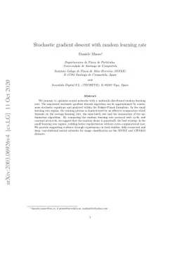 Stochastic gradient descent with random learning rate