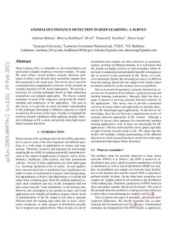 Anomalous Example Detection in Deep Learning: A Survey