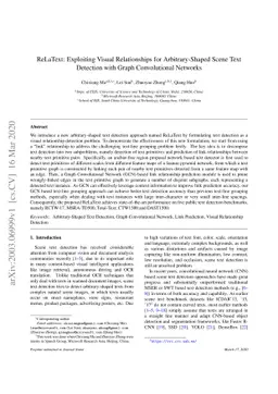 ReLaText: Exploiting Visual Relationships for Arbitrary-Shaped Scene
  Text Detection with Graph Convolutional Networks