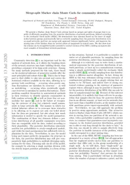 Merge-split Markov chain Monte Carlo for community detection