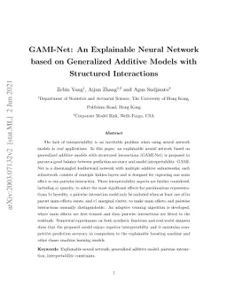 GAMI-Net: An Explainable Neural Network based on Generalized Additive
  Models with Structured Interactions