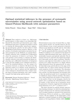 Optimal statistical inference in the presence of systematic
  uncertainties using neural network optimization based on binned Poisson
  likelihoods with nuisance parameters