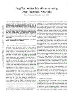 FragNet: Writer Identification using Deep Fragment Networks