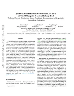 Joint COCO and Mapillary Workshop at ICCV 2019 Keypoint Detection
  Challenge Track Technical Report: Distribution-Aware Coordinate
  Representation for Human Pose Estimation
