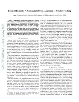 Beyond Reynolds: A Constraint-Driven Approach to Cluster Flocking