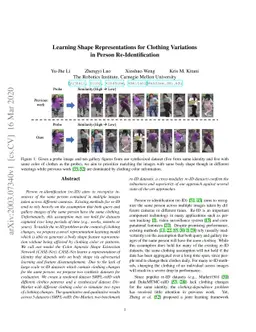 Learning Shape Representations for Clothing Variations in Person
  Re-Identification