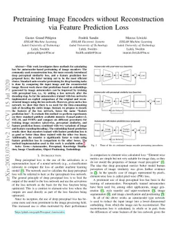Pretraining Image Encoders without Reconstruction via Feature Prediction
  Loss