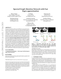 Spectral Graph Attention Network with Fast Eigen-approximation