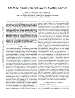 SMACS: Smart Contract Access Control Service