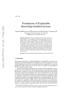 Foundations of Explainable Knowledge-Enabled Systems