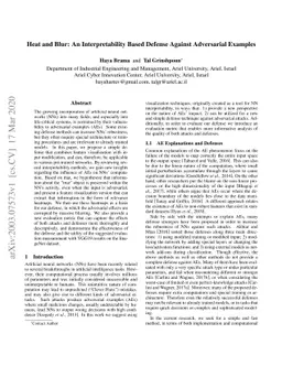 Heat and Blur: An Effective and Fast Defense Against Adversarial
  Examples