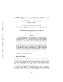 iNALU: Improved Neural Arithmetic Logic Unit
