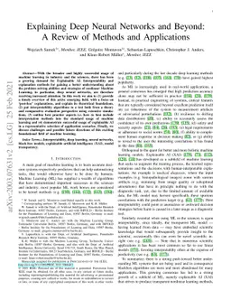 Explaining Deep Neural Networks and Beyond: A Review of Methods and
  Applications