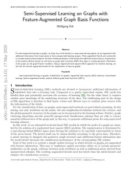 Semi-Supervised Learning on Graphs with Feature-Augmented Graph Basis
  Functions