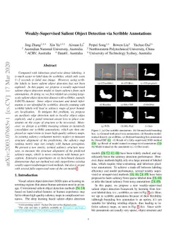 Weakly-Supervised Salient Object Detection via Scribble Annotations
