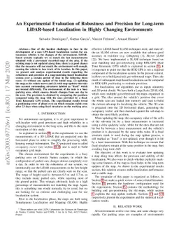 An Experimental Evaluation of Robustness and Precision for Long-term
  LiDAR-based Localization in Highly Changing Environments