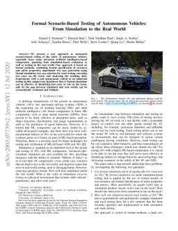 Formal Scenario-Based Testing of Autonomous Vehicles: From Simulation to
  the Real World