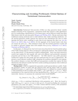 Characterizing and Avoiding Problematic Global Optima of Variational
  Autoencoders
