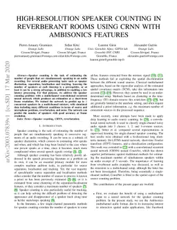 High-Resolution Speaker Counting In Reverberant Rooms Using CRNN With
  Ambisonics Features
