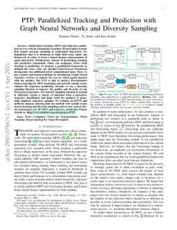 PTP: Parallelized Tracking and Prediction with Graph Neural Networks and
  Diversity Sampling