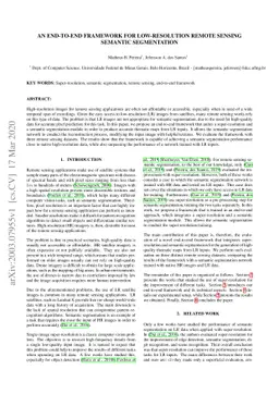 An End-to-end Framework For Low-Resolution Remote Sensing Semantic
  Segmentation