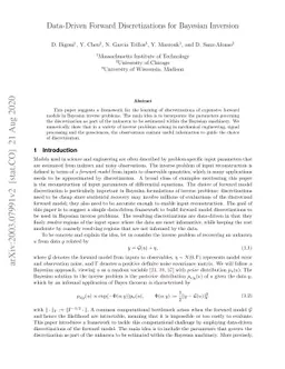 Data-Driven Forward Discretizations for Bayesian Inversion