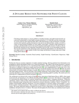A Dynamic Reduction Network for Point Clouds