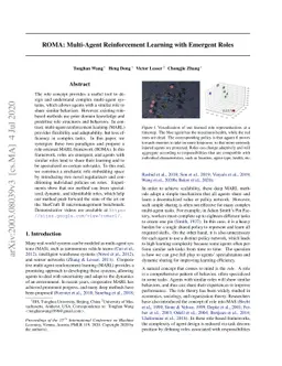 ROMA: Multi-Agent Reinforcement Learning with Emergent Roles