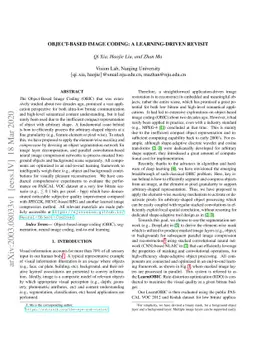 Object-Based Image Coding: A Learning-Driven Revisit