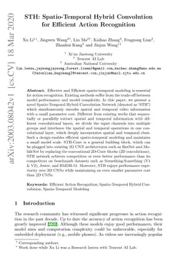 STH: Spatio-Temporal Hybrid Convolution for Efficient Action Recognition