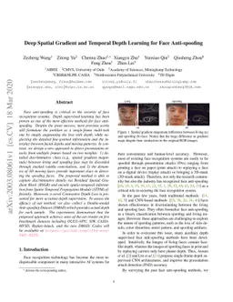 Deep Spatial Gradient and Temporal Depth Learning for Face Anti-spoofing