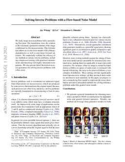 Solving Inverse Problems with a Flow-based Noise Model