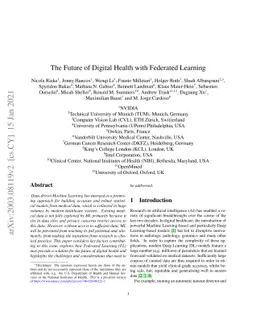 The Future of Digital Health with Federated Learning