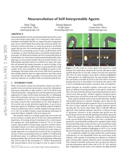 Neuroevolution of Self-Interpretable Agents