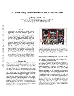 3D Crowd Counting via Multi-View Fusion with 3D Gaussian Kernels