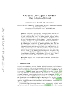 CAFENet: Class-Agnostic Few-Shot Edge Detection Network