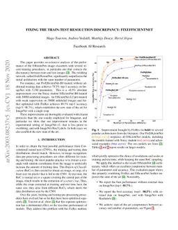 Fixing the train-test resolution discrepancy: FixEfficientNet