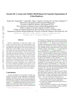 Toronto-3D: A Large-scale Mobile LiDAR Dataset for Semantic Segmentation
  of Urban Roadways