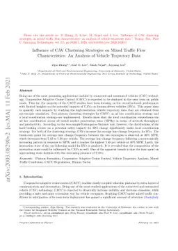 Influence of CAV Clustering Strategies on Mixed Traffic Flow
  Characteristics: An Analysis of Vehicle Trajectory Data
