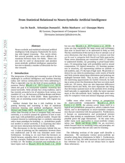 From Statistical Relational to Neuro-Symbolic Artificial Intelligence