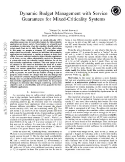 Dynamic Budget Management with Service Guarantees for Mixed-Criticality
  Systems