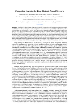 Compatible Learning for Deep Photonic Neural Network