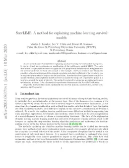 SurvLIME: A method for explaining machine learning survival models