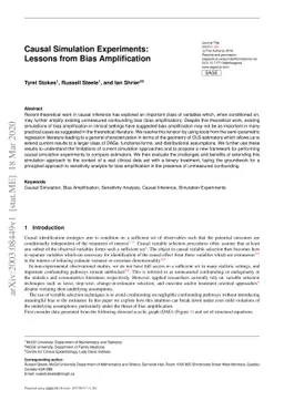 Causal Simulation Experiments: Lessons from Bias Amplification