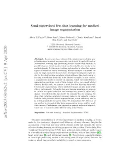 Semi-supervised few-shot learning for medical image segmentation