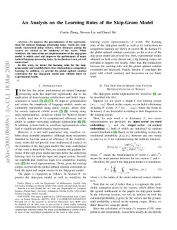 An Analysis on the Learning Rules of the Skip-Gram Model