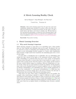 A Metric Learning Reality Check