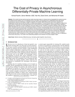 The Cost of Privacy in Asynchronous Differentially-Private Machine
  Learning